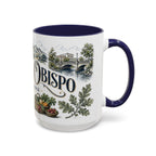 San Luis Obispo Coffee Mug | United States Travel Souvenir | Vintage Illustrated City Gift | 11 oz 15 oz Accent Mug