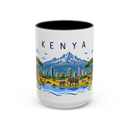 Kenya Coffee Mug | Travel Souvenir Accent Mug | Place Gift Ceramic Cup 11oz 15oz