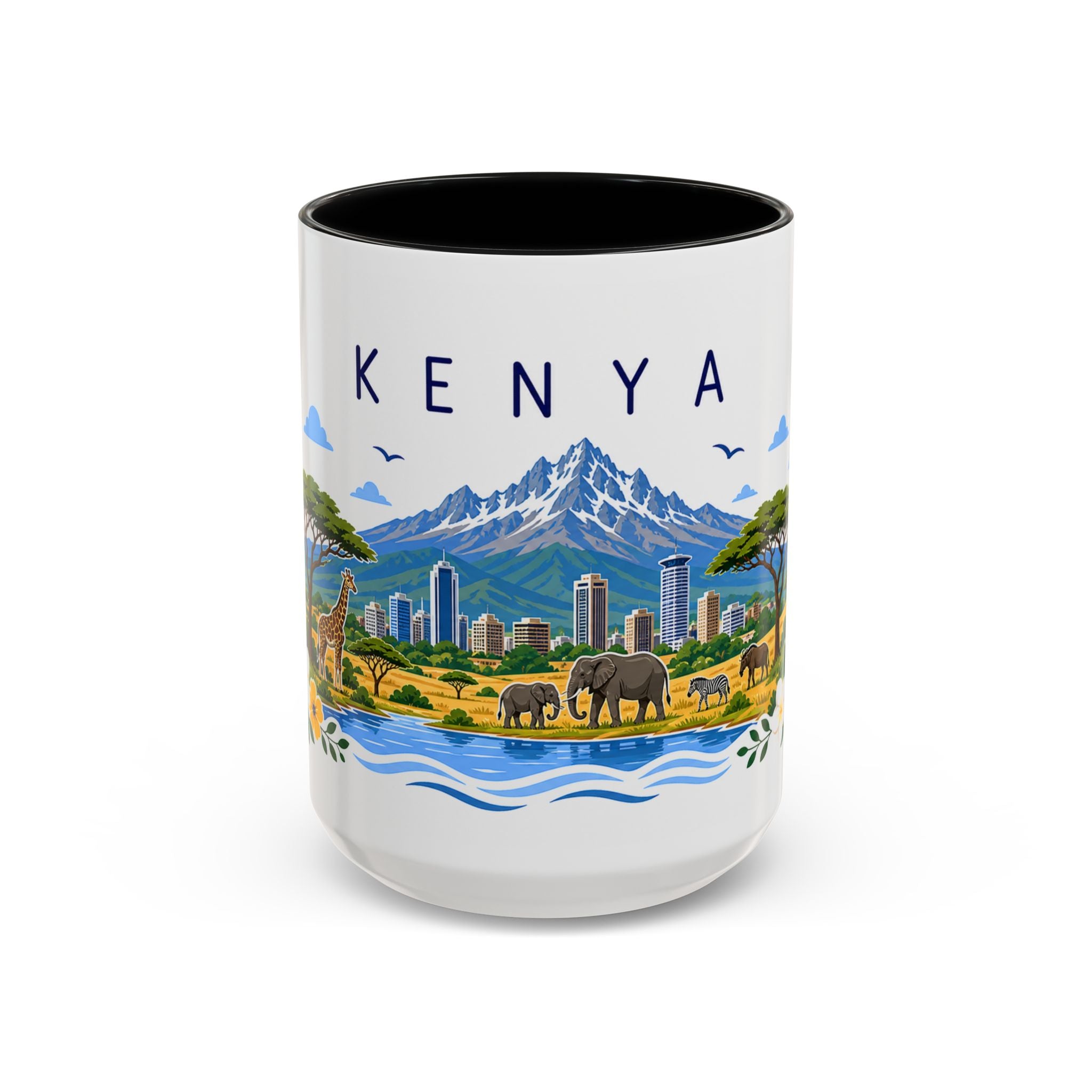 Kenya Coffee Mug | Travel Souvenir Accent Mug | Place Gift Ceramic Cup 11oz 15oz