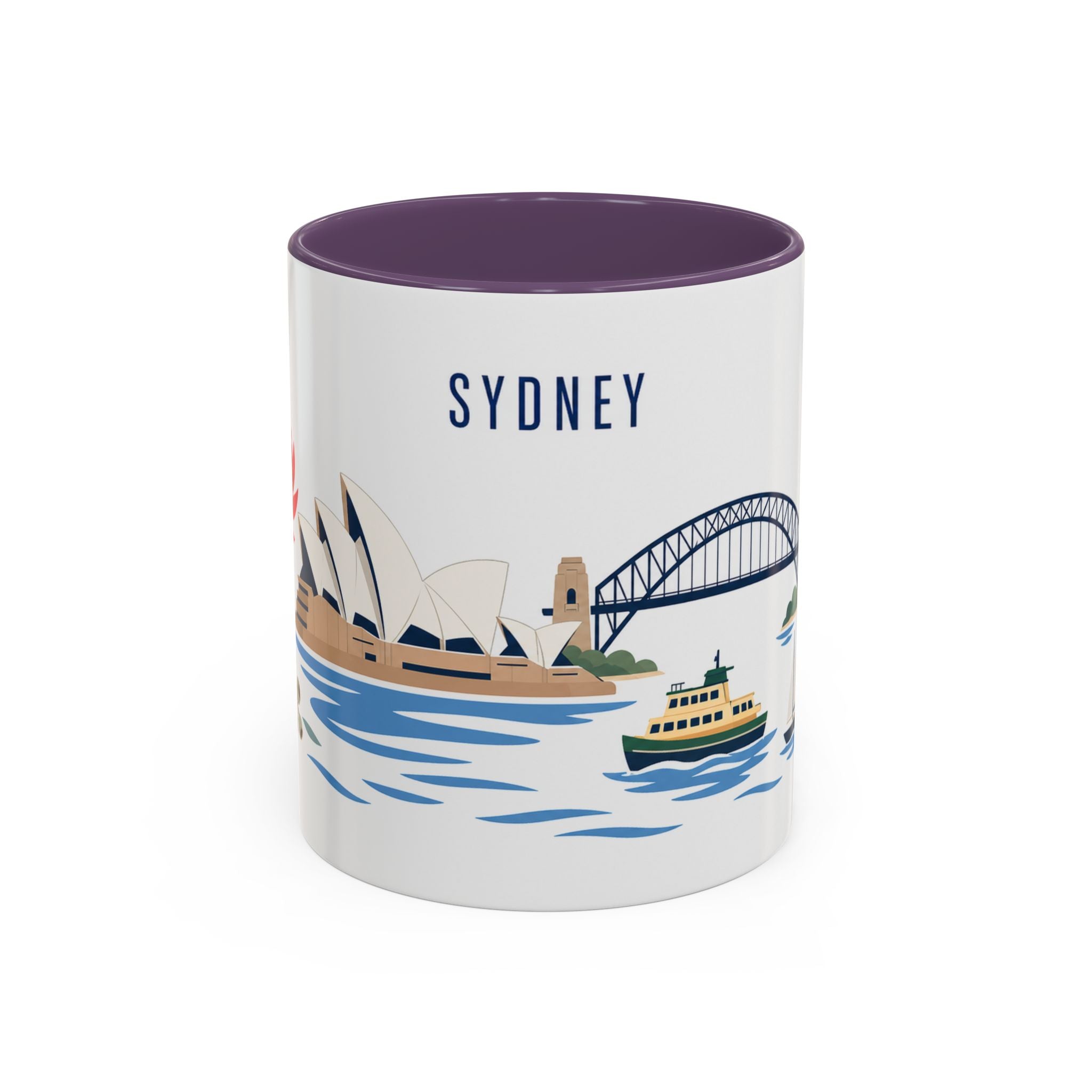 Sydney Coffee Mug | Australia Travel Souvenir | Porcelain Decal City Gift | 11oz 15oz Accent Mug