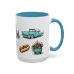 Detroit Illustrated Travel Mug | City Souvenir Accent Coffee Mug | 11oz 15oz Ceramic Cup
