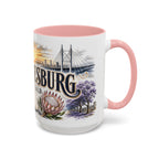 Johannesburg Coffee Mug | South Africa Travel Souvenir | Vintage Illustrated City Gift | 11 oz 15 oz Accent Mug