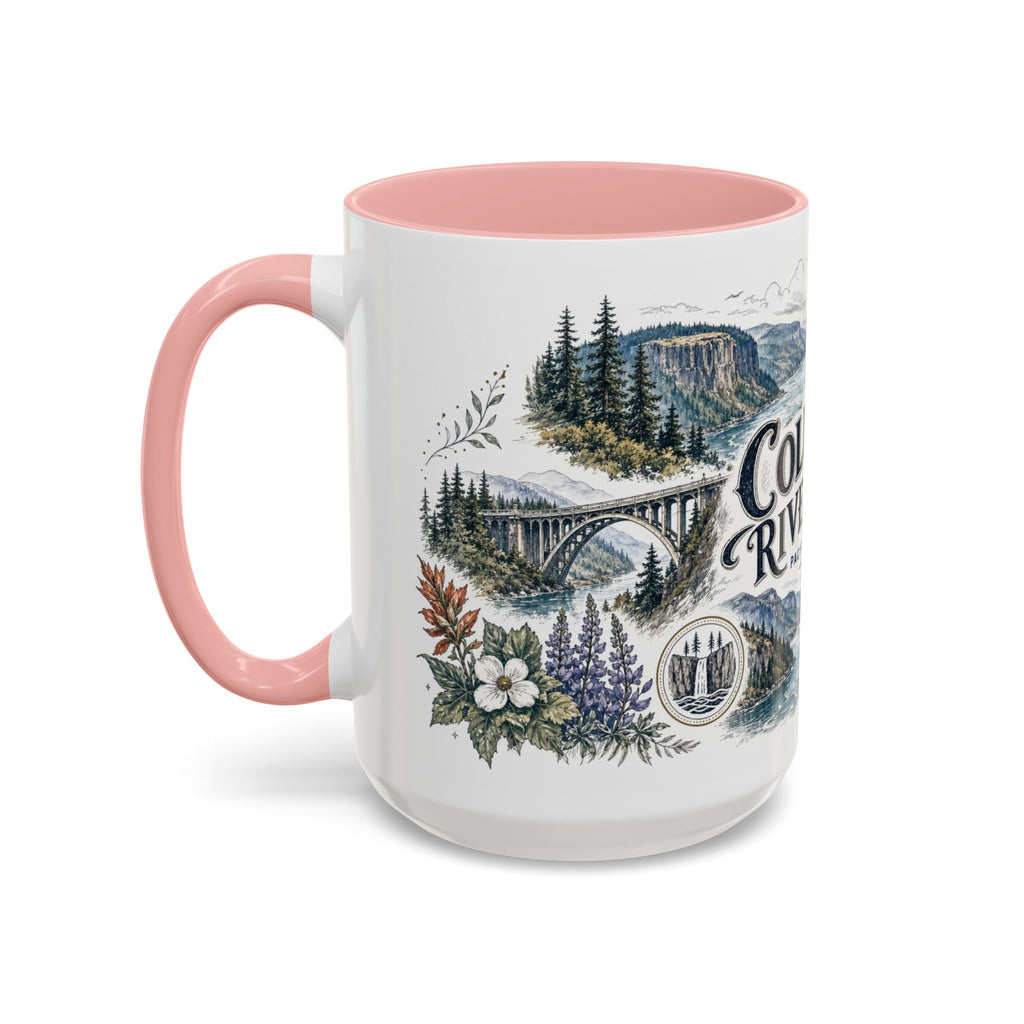 Columbia River Gorge Mug, Pacific Northwest Travel Souvenir, Bucket List Gift, Accent Ceramic Coffee Mug 11oz 15oz