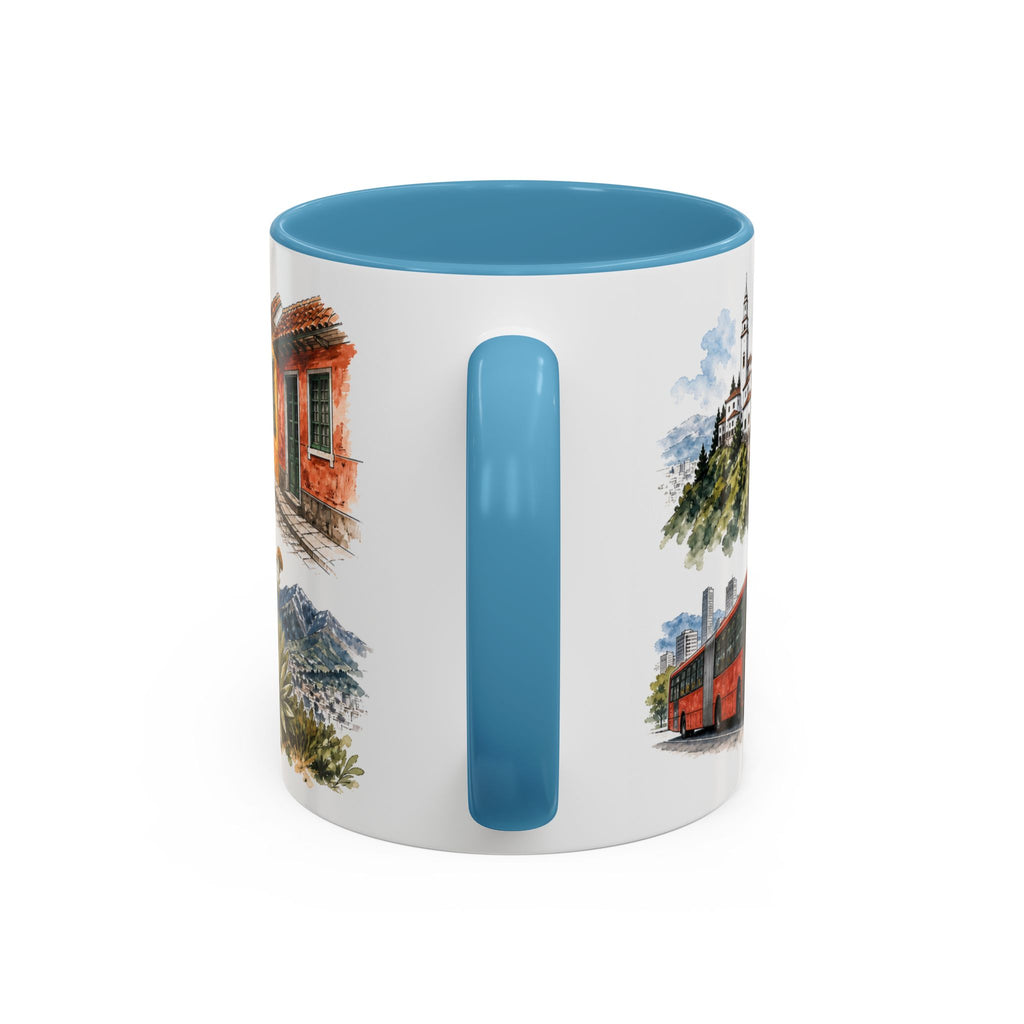 Bogota Coffee Mug | Colombia Travel Souvenir | Vintage Illustrated City Gift | 11 oz 15 oz Accent Mug