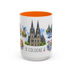 Cologne Illustrated Travel Mug | City Souvenir Accent Coffee Mug | 11oz 15oz Ceramic Cup