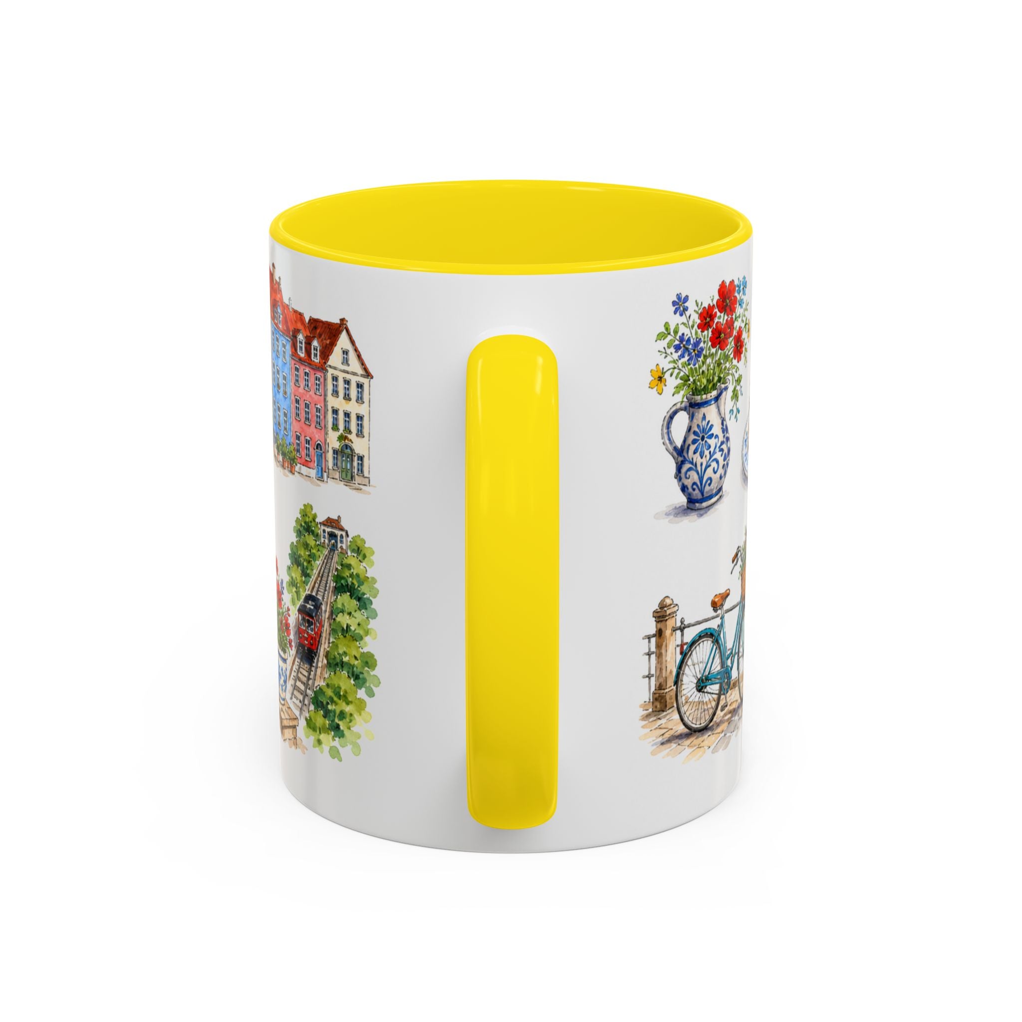 Heidelberg Illustrated Travel Mug | City Souvenir Accent Coffee Mug | 11oz 15oz Ceramic Cup