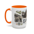 Ellora Caves Mug, India Travel Souvenir, Bucket List Gift, Accent Ceramic Coffee Mug 11oz 15oz