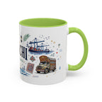 Karachi Coffee Mug | Pakistan Souvenir Travel Gift | Accent Color Ceramic 11oz 15oz