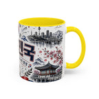 South Korea Soccer Coffee Mug | World Cup Fan Gift | Accent Color Ceramic 11oz 15oz Match Day Cup