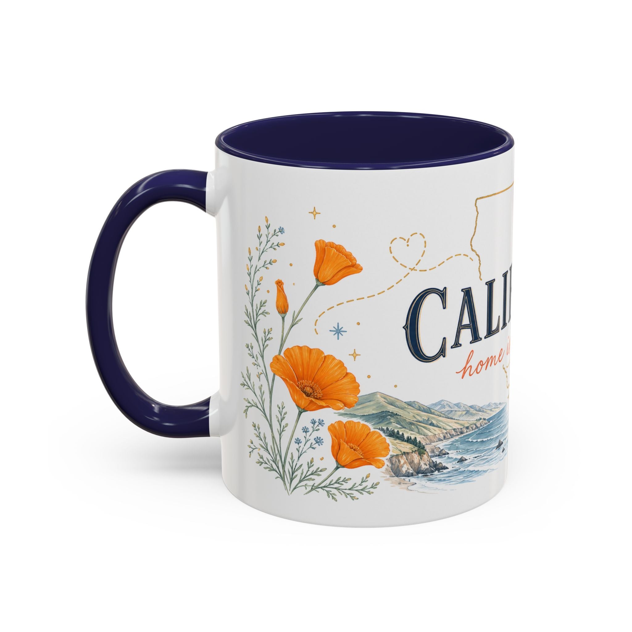 California Home State Mug | Moving Away Gift | Long Distance Friendship Coffee Cup