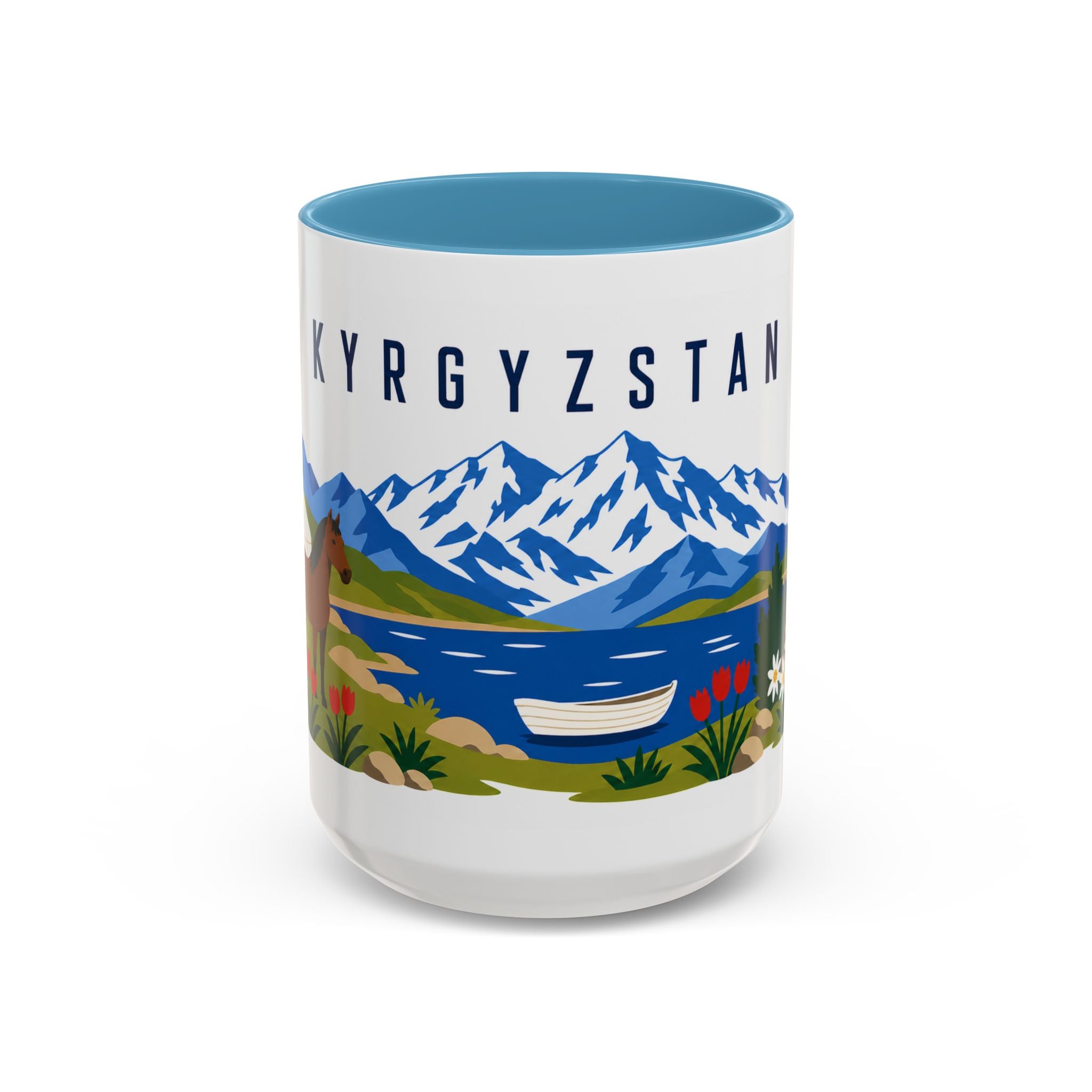 Kyrgyzstan Coffee Mug | Travel Souvenir Accent Mug | Country Gift Ceramic Cup 11oz 15oz