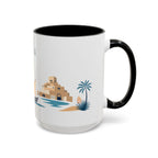 Doha Coffee Mug | Qatar Travel Souvenir | Porcelain Decal City Gift | 11oz 15oz Accent Mug