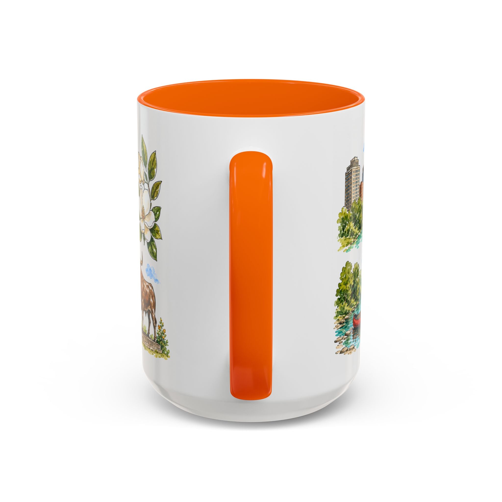 Durham Illustrated Travel Mug | City Souvenir Accent Coffee Mug | 11oz 15oz Ceramic Cup