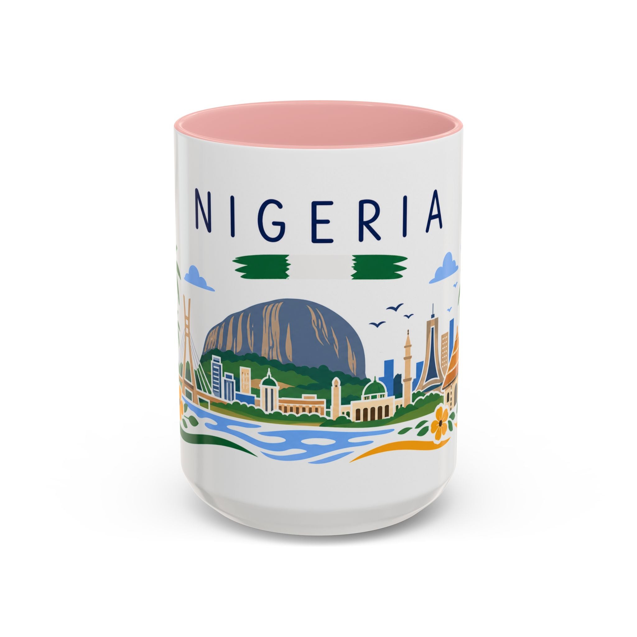 Nigeria Coffee Mug | Travel Souvenir Accent Mug | Country Gift Ceramic Cup 11oz 15oz