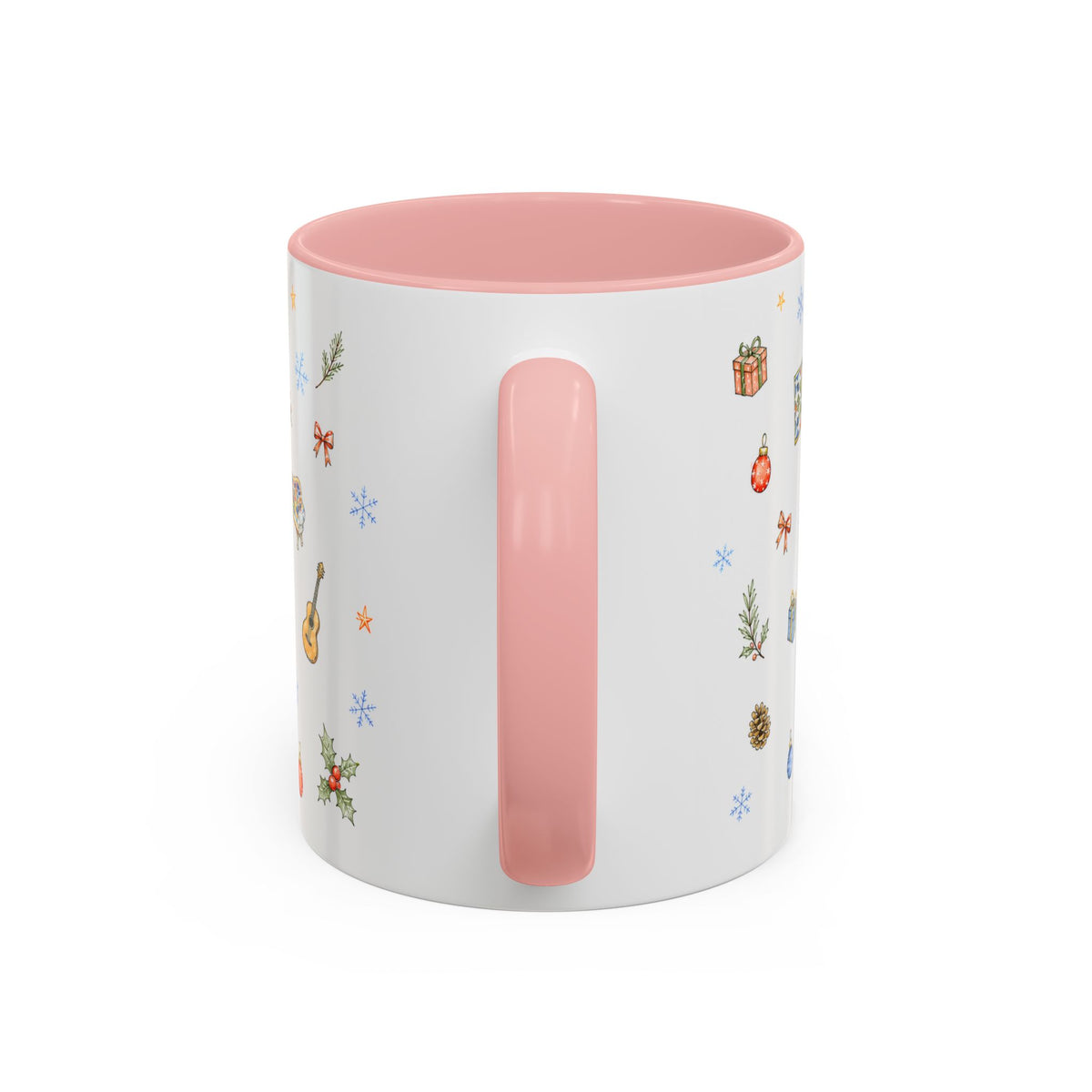 Barcelona Christmas Mug | Watercolor City Souvenir, Ceramic Coffee Cup (11oz/15oz)