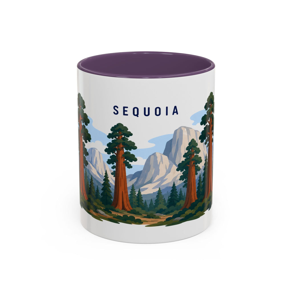 Sequoia National Park Coffee Mug | Solid Color Block Park Souvenir | 11oz 15oz Accent Mug