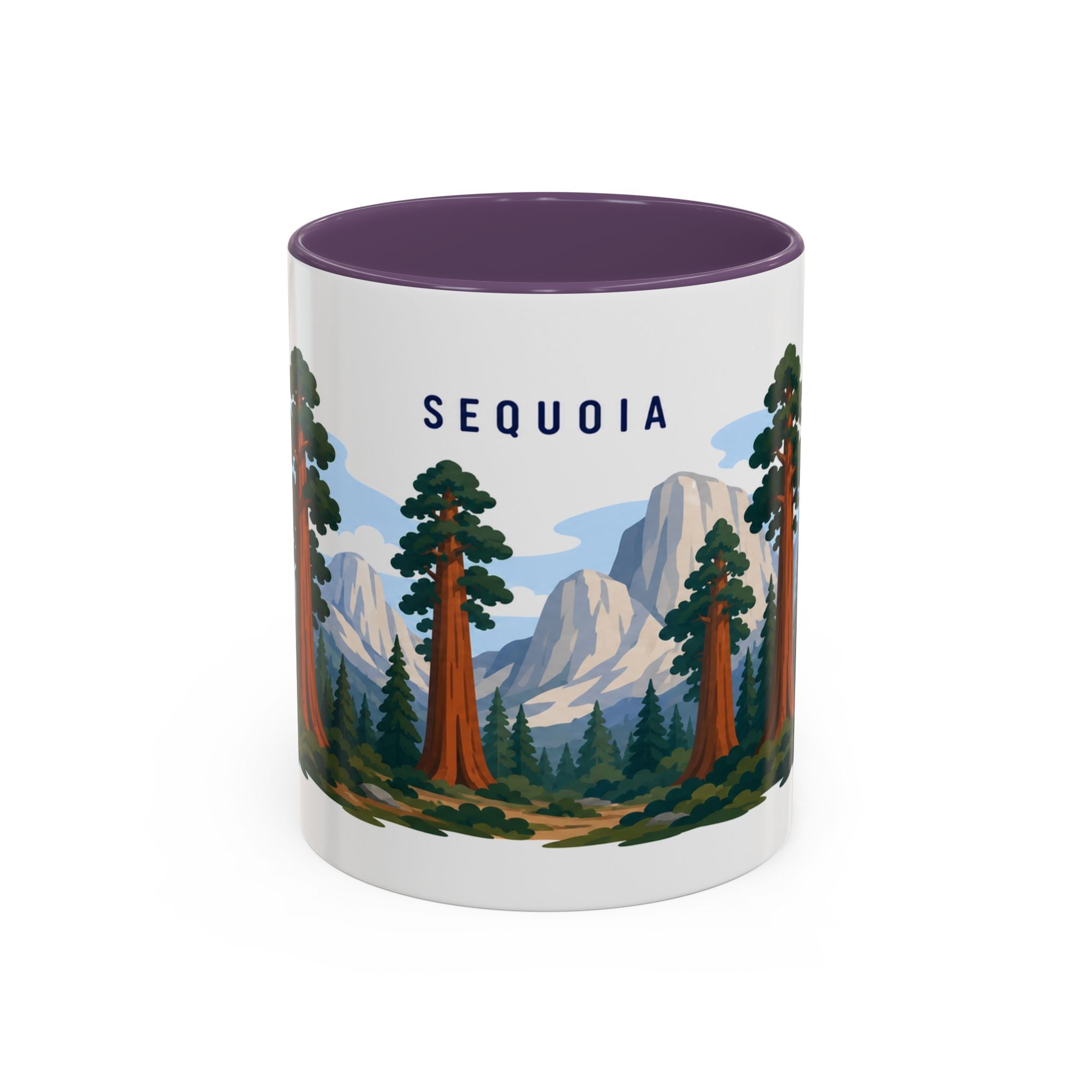 Sequoia National Park Coffee Mug | Solid Color Block Park Souvenir | 11oz 15oz Accent Mug