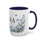 Alaska State Map Mug | Northern Lights, Mountains, Glaciers | Moving Away Gift
