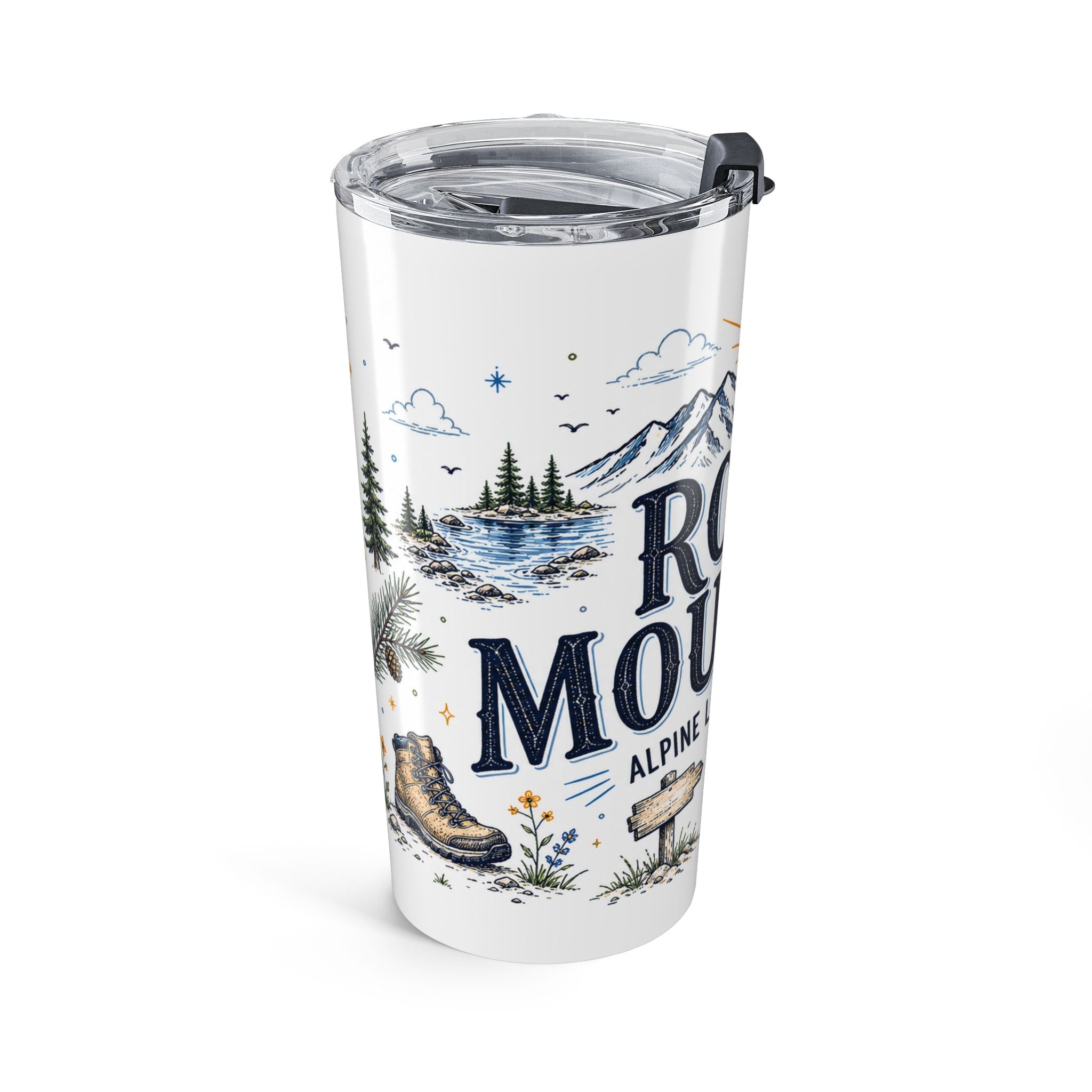 Rocky Mountain National Park 20oz Tumbler | Colorado Hiking Gift | Insulated Stainless Steel Travel Cup
