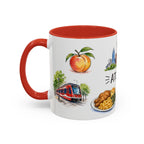 Atlanta Illustrated Travel Mug | City Souvenir Accent Coffee Mug | 11oz 15oz Ceramic Cup
