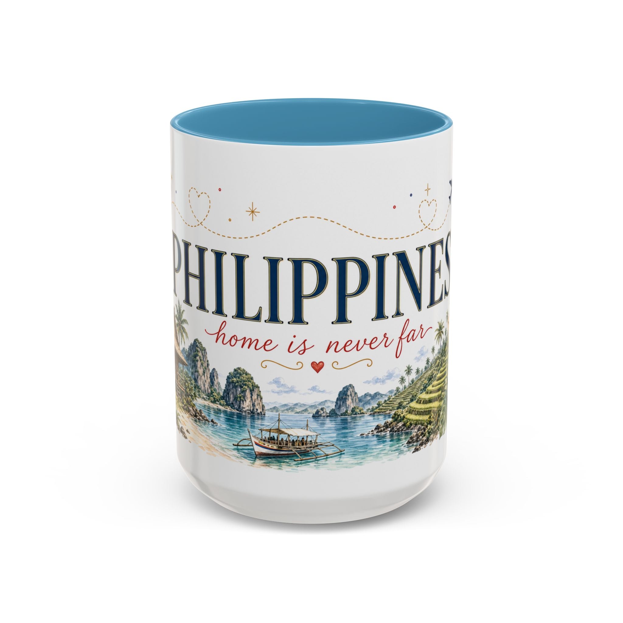 Philippines Home Country Mug | Moving Away Gift | Long Distance Friendship | 11 oz 15 oz Accent Mug