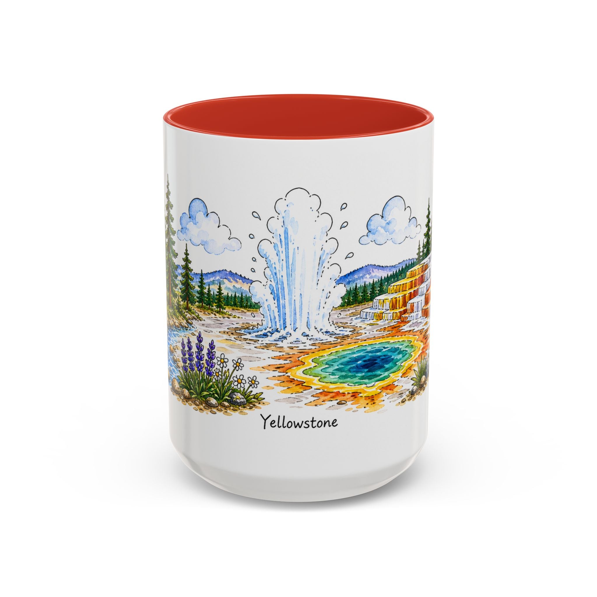 Yellowstone National Park Mug | US Travel Souvenir Accent Coffee Mug | 11oz 15oz Ceramic Cup