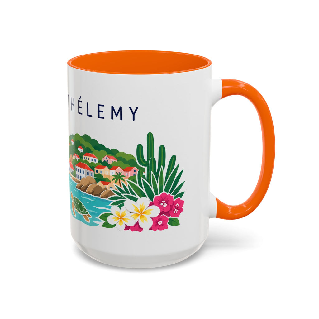 Saint Barthélemy Coffee Mug | Travel Souvenir Accent Mug | Country Gift Ceramic Cup 11oz 15oz
