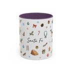 Santa Fe Christmas Mug | Watercolor City Souvenir | Ceramic Coffee Cup (11oz 15oz)