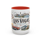 Las Vegas Coffee Mug | United States Travel Souvenir | Vintage Illustrated City Gift | 11 oz 15 oz Accent Mug