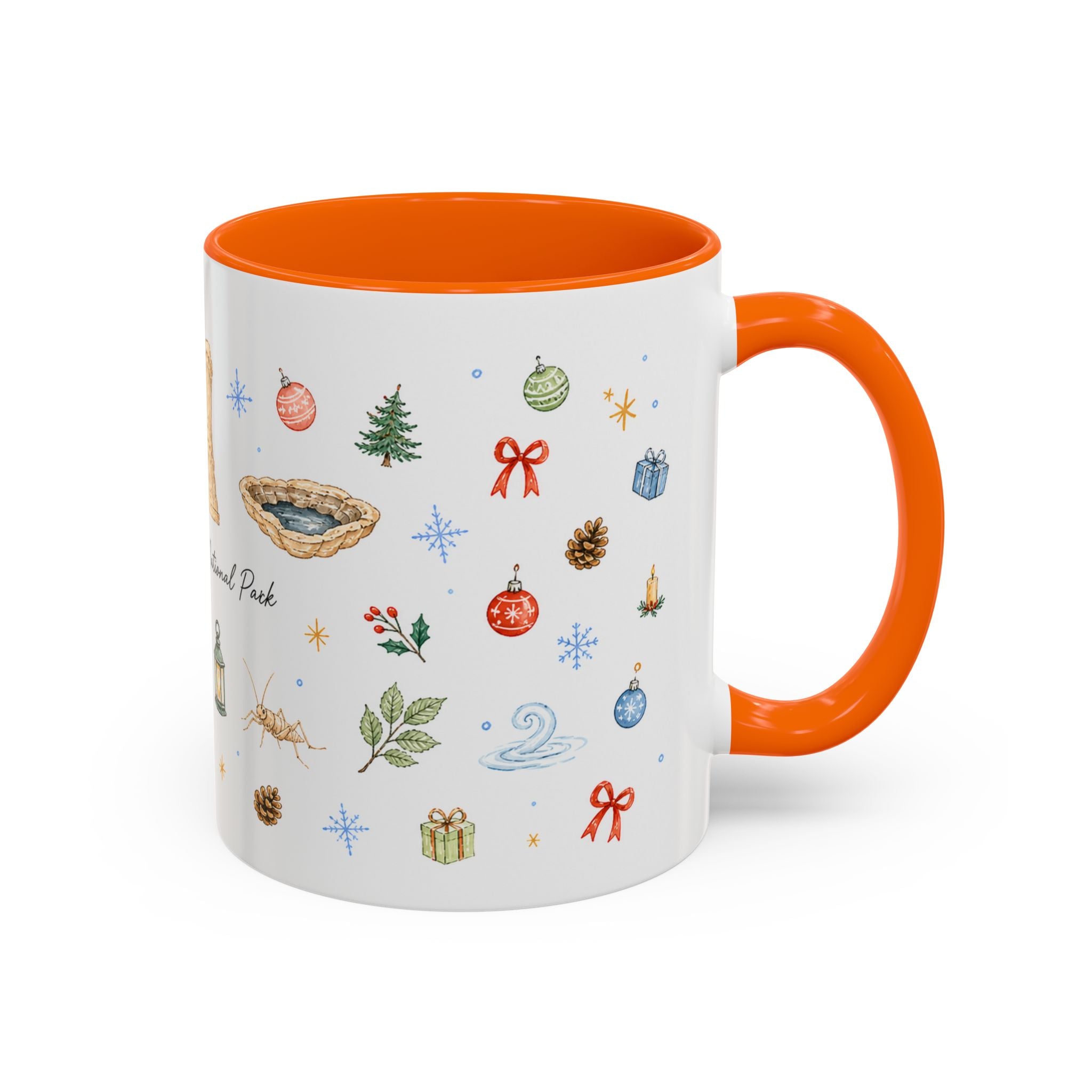 Mammoth Cave National Park Christmas Mug | Watercolor Travel Souvenir | Holiday Gift | Accent Ceramic Coffee Cup 11oz 15oz