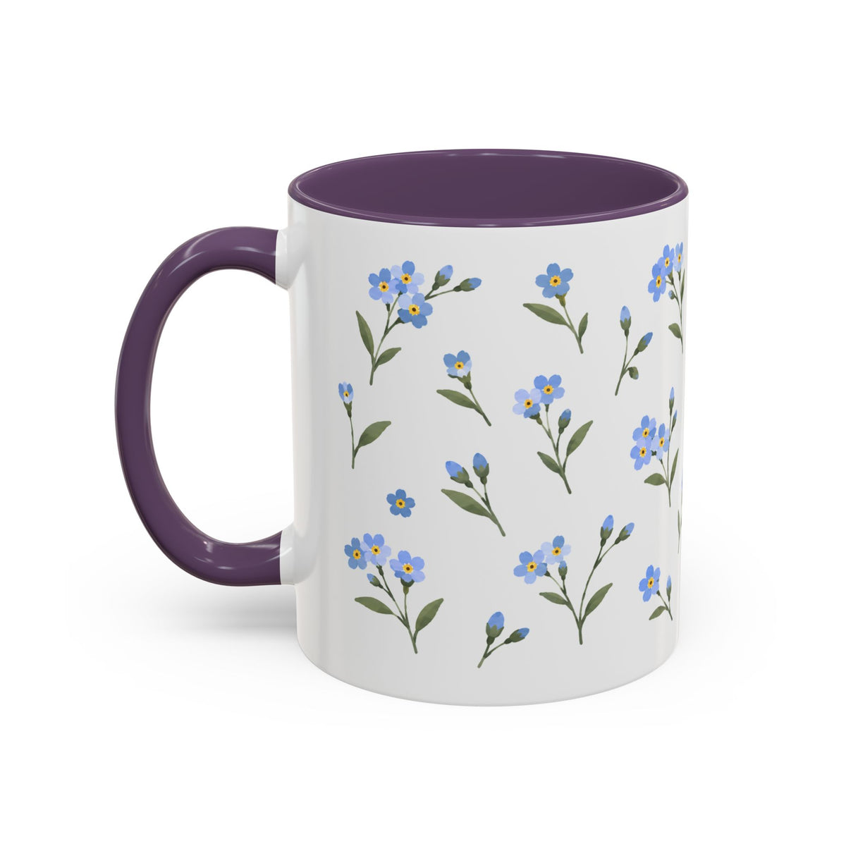 Alaska Forget-me-not Mug, State Flower Floral Coffee Cup, 11oz Botanical Gift