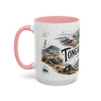 Tongariro Crossing Mug, New Zealand Travel Souvenir, Bucket List Gift, Accent Ceramic Coffee Mug 11oz 15oz