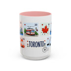 Toronto Coffee Mug | Postage Stamp Collage Mug | Travel Souvenir Accent Cup 11oz 15oz