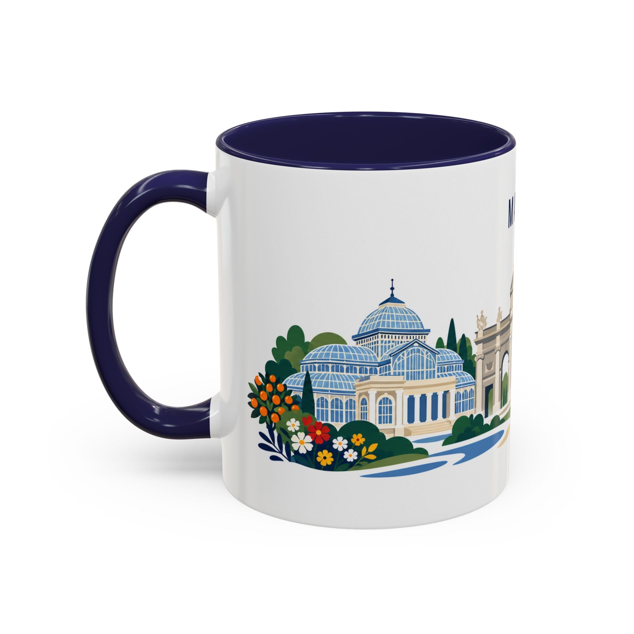 Madrid Coffee Mug | Spain Travel Souvenir | Porcelain Decal City Gift | 11oz 15oz Accent Mug