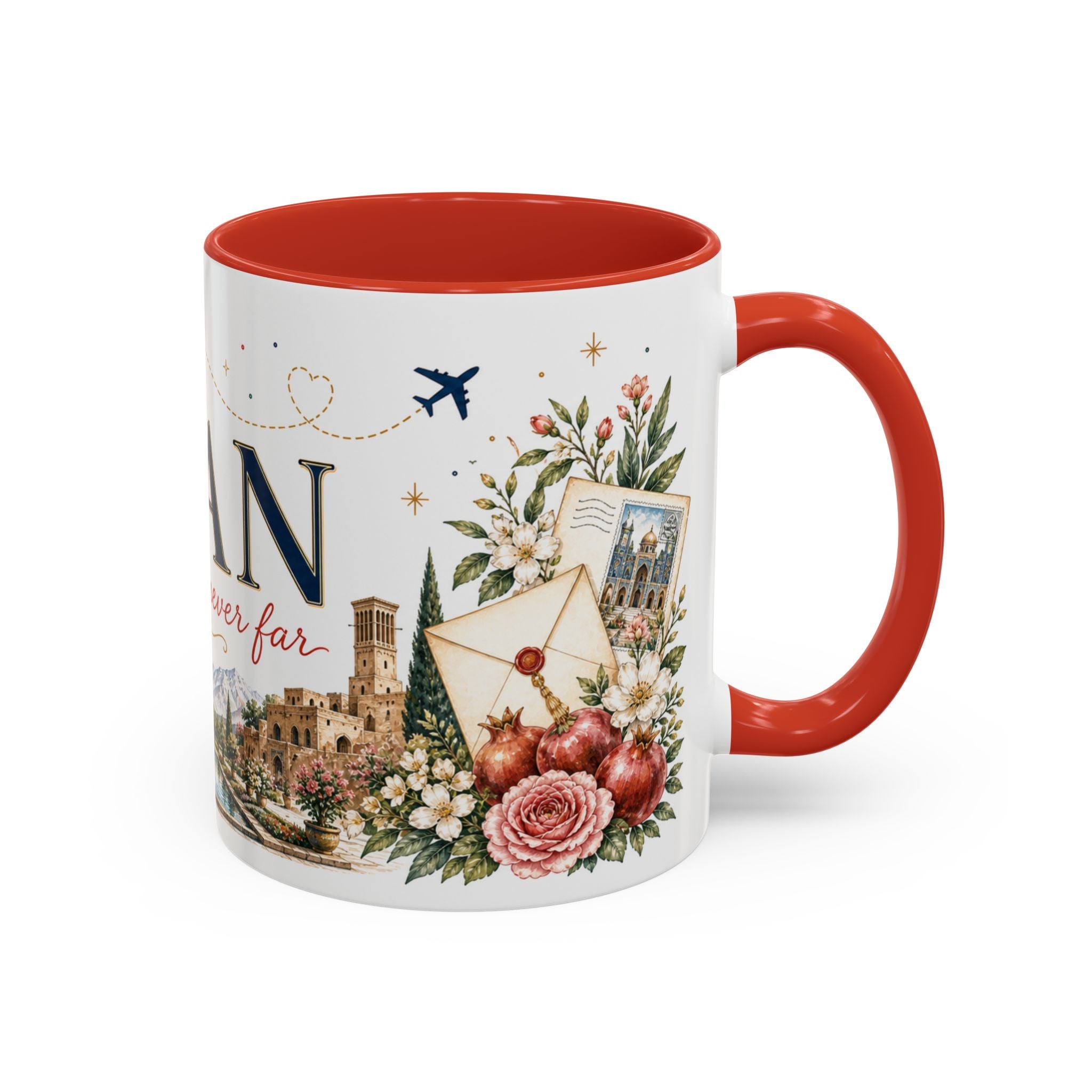 Iran Home Country Mug | Moving Away Gift | Long Distance Friendship | 11 oz 15 oz Accent Mug