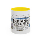 Indiana Dunes National Park Coffee Mug | Indiana Lake Michigan Beach Gift | Accent Color Ceramic 11oz 15oz