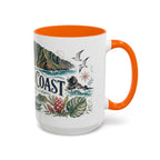 Na Pali Coast Mug, Hawaii Travel Souvenir, Bucket List Gift, Accent Ceramic Coffee Mug 11oz 15oz