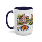 Nuremberg Illustrated Travel Mug | City Souvenir Accent Coffee Mug | 11oz 15oz Ceramic Cup