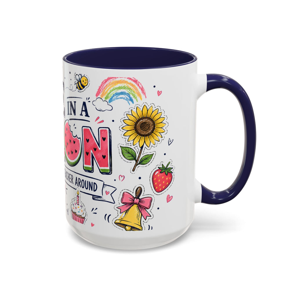One in a Melon Coffee Mug | Sweetest Teacher Appreciation Gift | Accent Color Ceramic 11oz 15oz