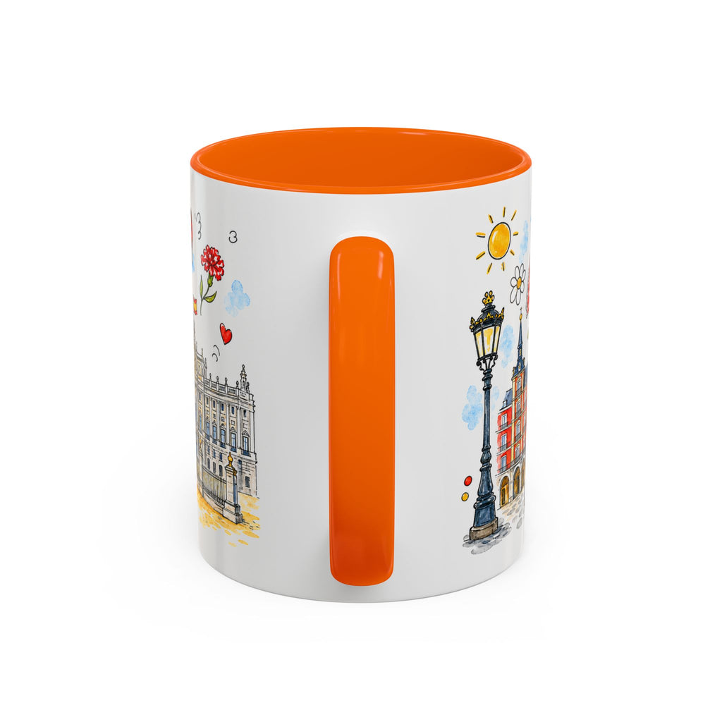 Madrid Travel Mug | European City Souvenir Accent Coffee Mug | 11oz 15oz Ceramic Cup