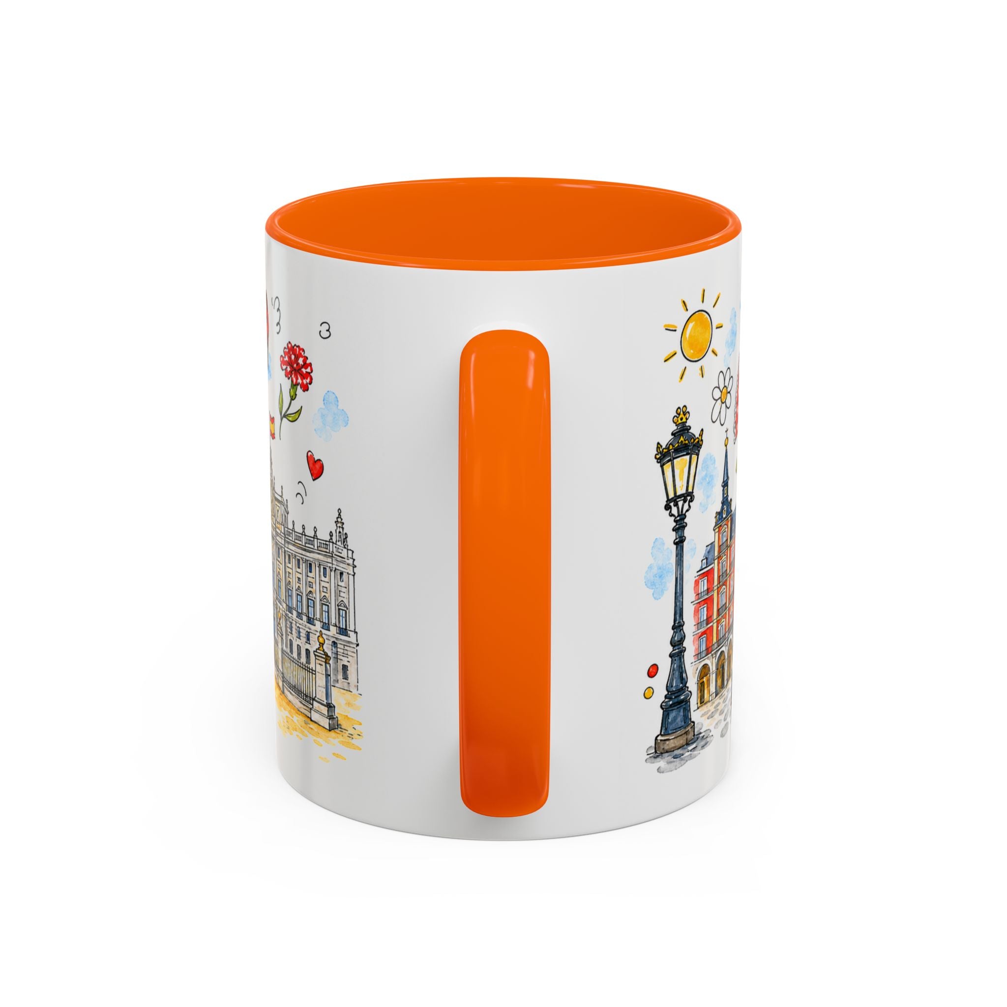 Madrid Travel Mug | European City Souvenir Accent Coffee Mug | 11oz 15oz Ceramic Cup