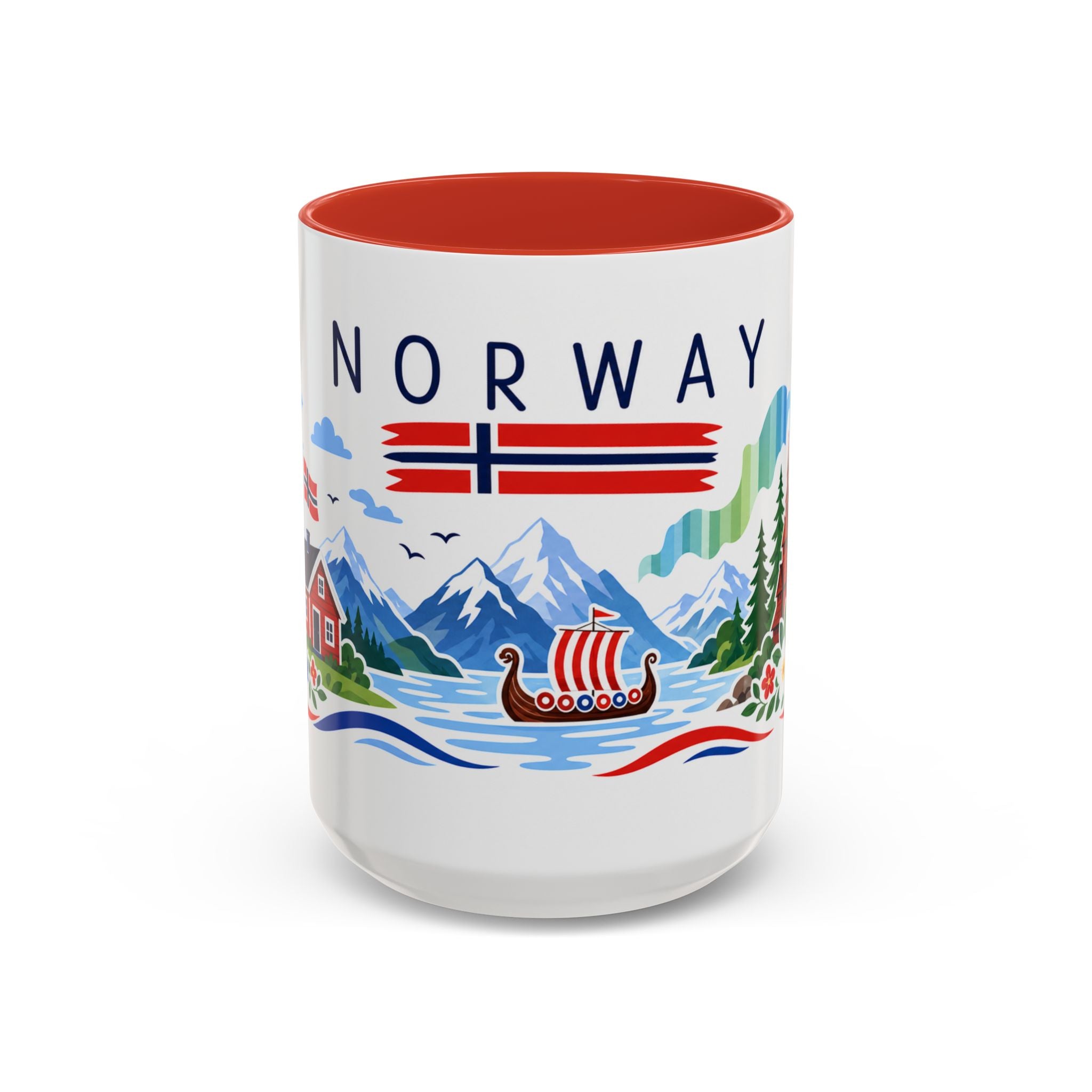 Norway Coffee Mug | Travel Souvenir Accent Mug | Country Gift Ceramic Cup 11oz 15oz