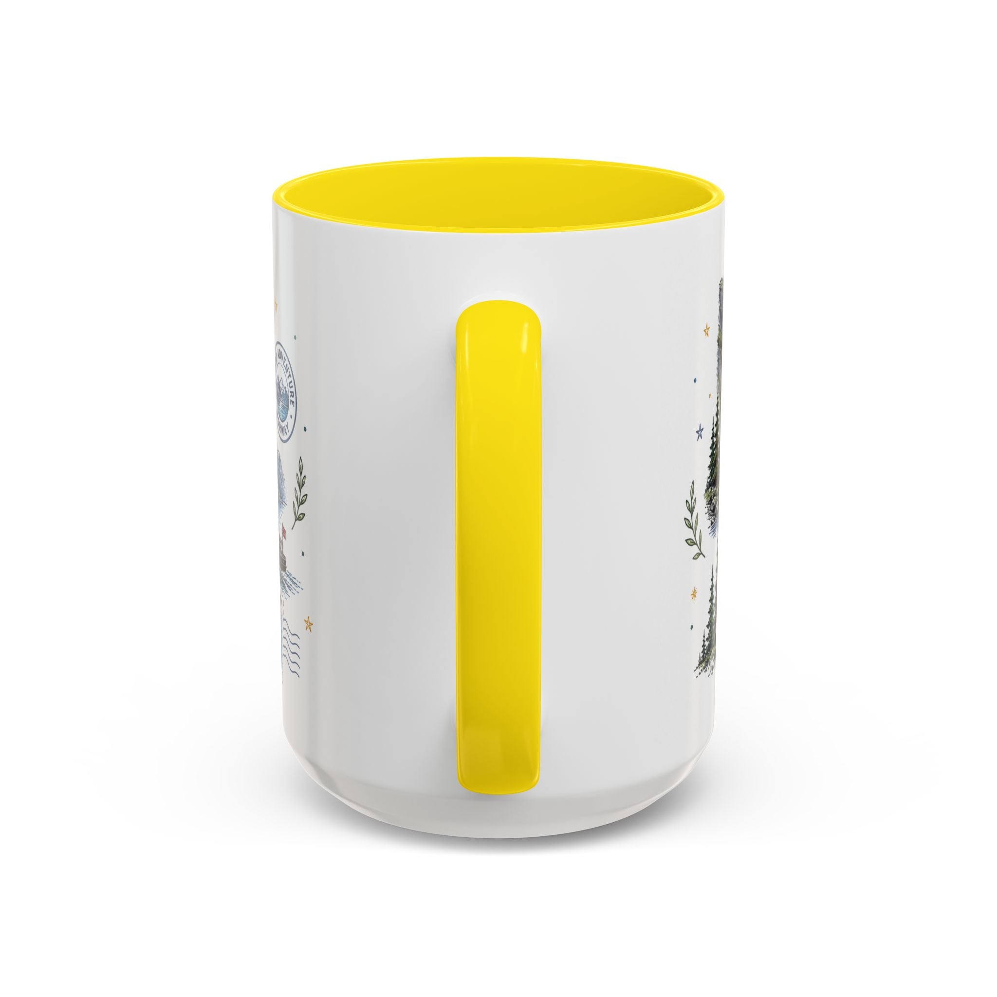 Norwegian Fjords Coffee Mug | Travel Destination Souvenir Gift | Accent Color Ceramic 11oz 15oz