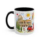 Rome Travel Mug | European City Souvenir Accent Coffee Mug | 11oz 15oz Ceramic Cup