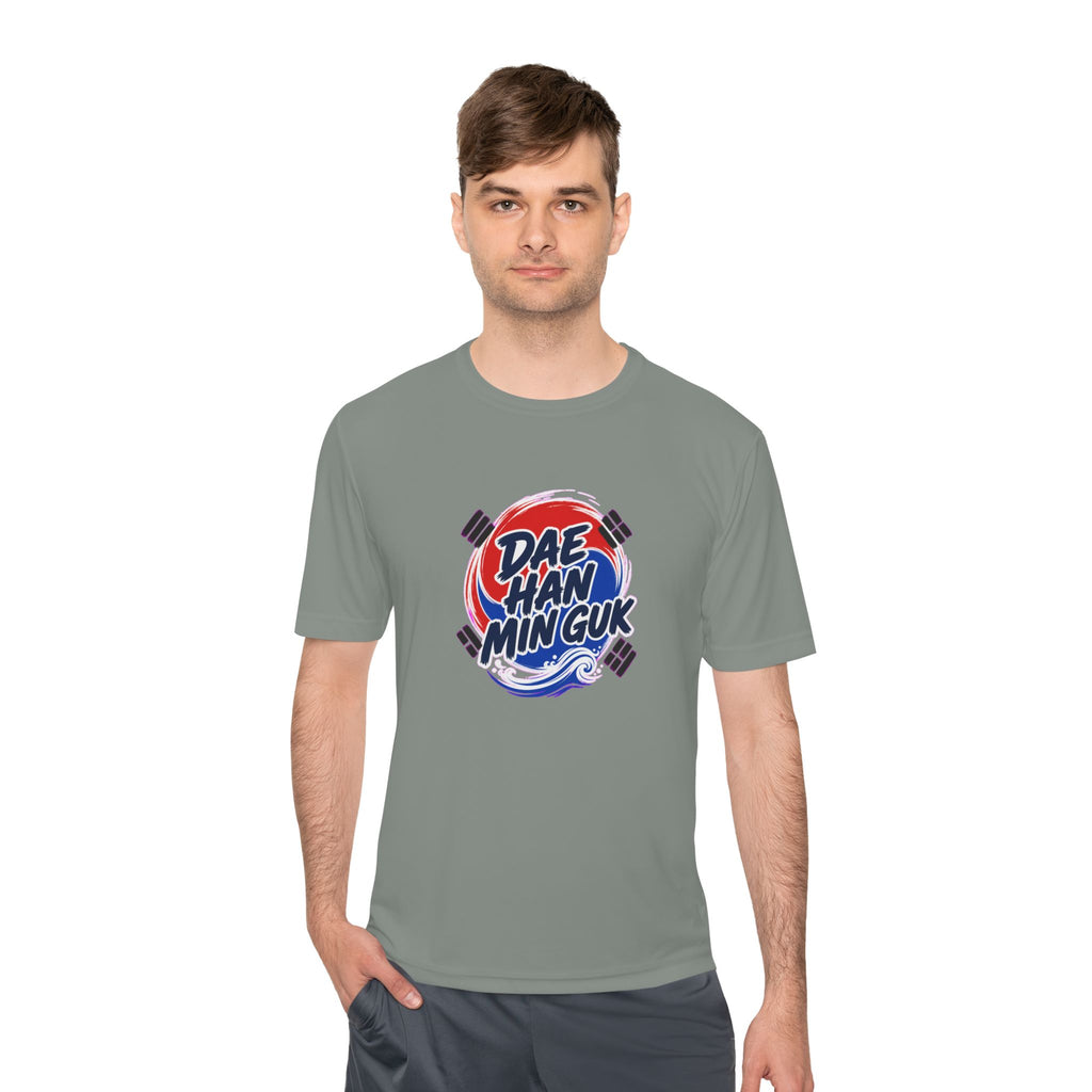 South Korea Dae Han Min Guk Soccer Fan T-Shirt, Moisture Wicking Sport Tee