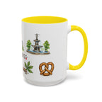 Columbus Illustrated Travel Mug | City Souvenir Accent Coffee Mug | 11oz 15oz Ceramic Cup