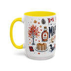 Maple Leaf Forever Coffee Mug | Canadian Pride Gift | Accent Color Ceramic 11oz 15oz