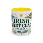 Irish West Coast Coffee Mug | Travel Destination Souvenir Gift | Accent Color Ceramic 11oz 15oz