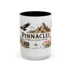 Pinnacles National Park Coffee Mug | California Rock Climbing Condor Gift | Accent Color Ceramic 11oz 15oz