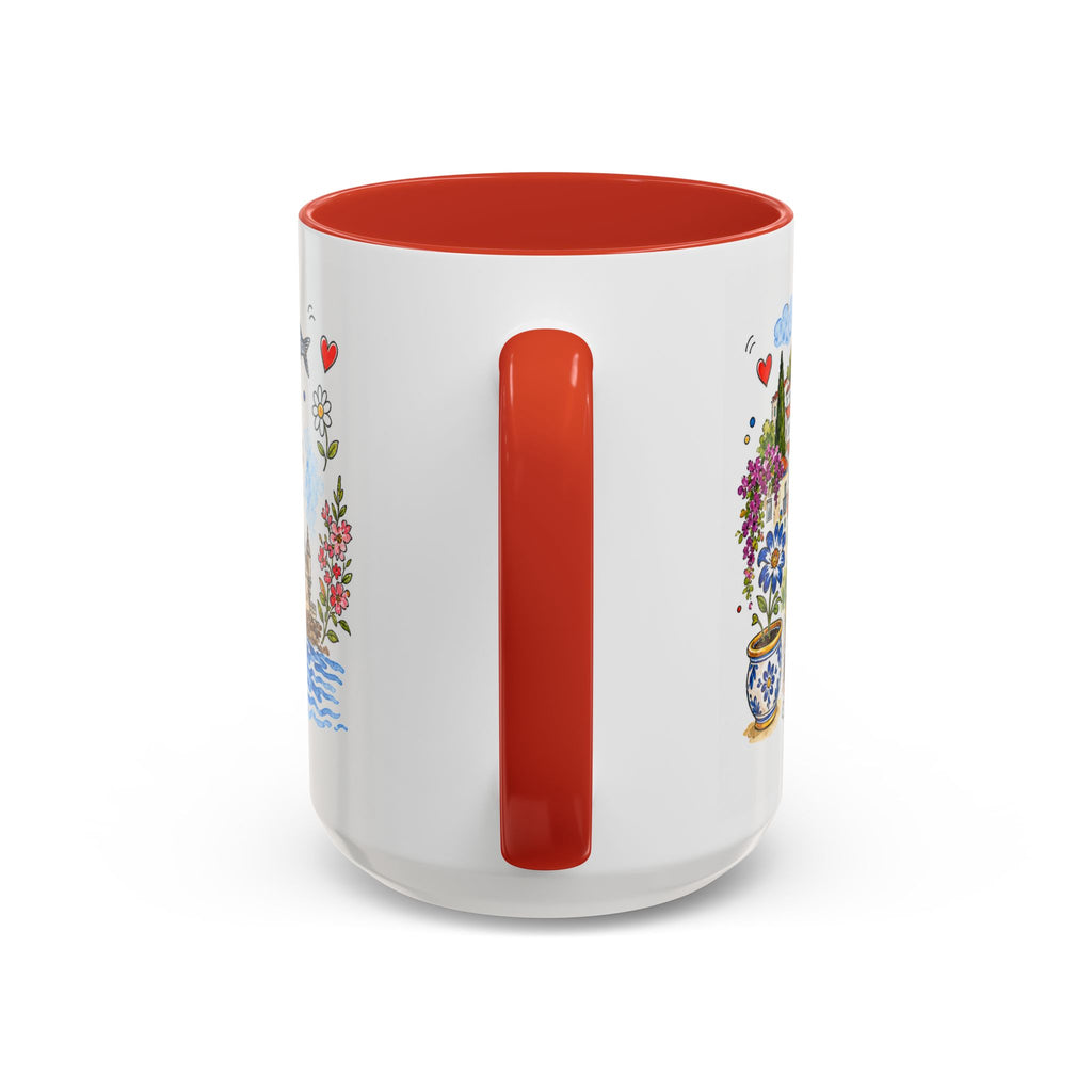 Lisbon Travel Mug | European City Souvenir Accent Coffee Mug | 11oz 15oz Ceramic Cup